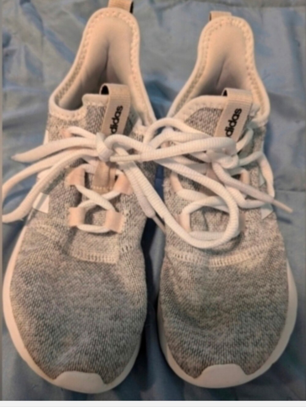 Adidas Cloudfoam Gray and White Sneakers